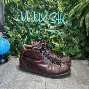 Vintage Camper Pelotas Red Distressed Leather Boots Men Trainers Size 44 US 11